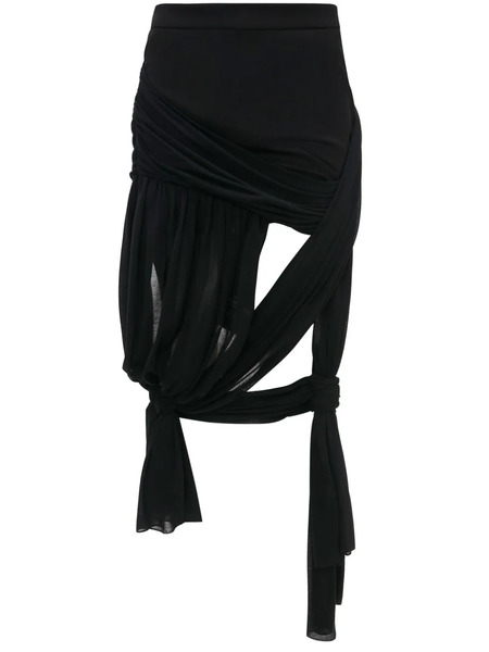  Jw Anderson Draped Wrap Midi Skirt - Black 
