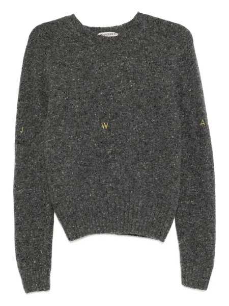  Jw Anderson Embroidered Crew-neck Jumper - Grey 