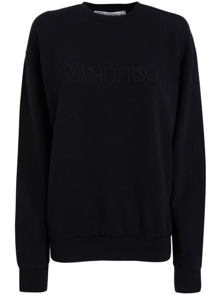  Jw Anderson Embroidered-logo Sweatshirt - Black 