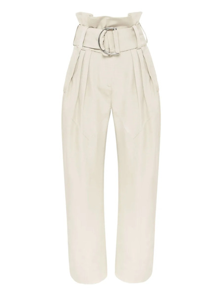  Jw Anderson Gathered-detail Trousers - Neutrals 
