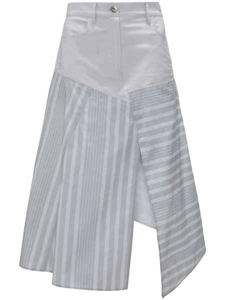 Jw Anderson Hanky-hem Asymmetric Skirt - Grey 