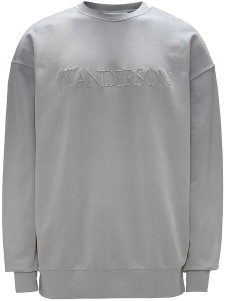  Jw Anderson Logo-embroidered Gradient-effect Sweatshirt - Grey 