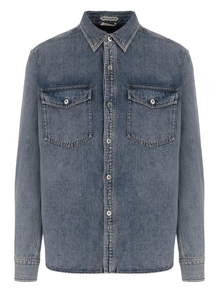  Jw Anderson Logo-patch Denim Shirt - Blue 