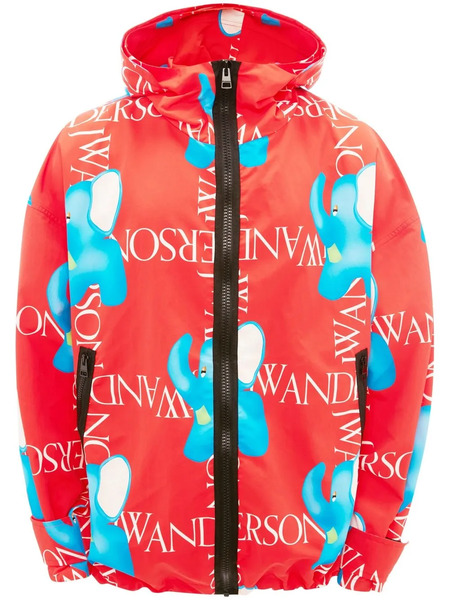  Jw Anderson Logo-print Hooded Jacket - Red 