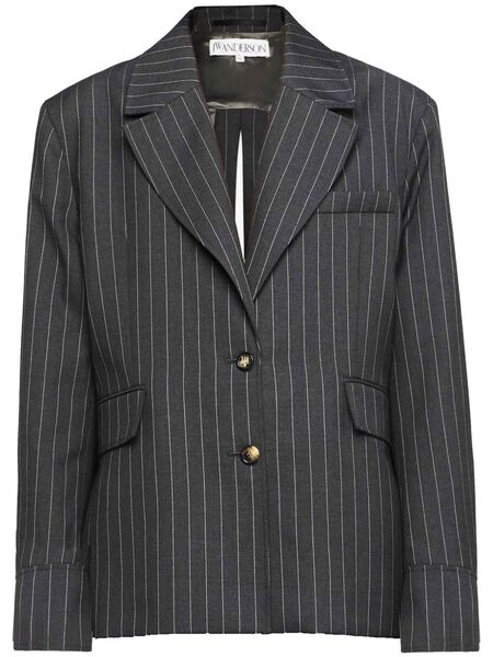  Jw Anderson Open-back Blazer - Grey 