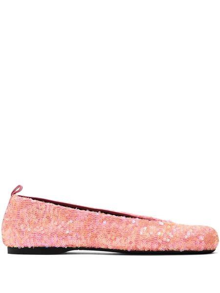  Jw Anderson Sequinned Ballerina Flats - Pink 
