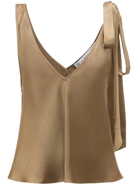  Jw Anderson Sleeveless Silk Top - Brown 