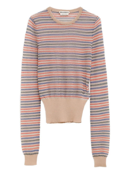  Jw Anderson Striped-pattern Sweater - Neutrals 