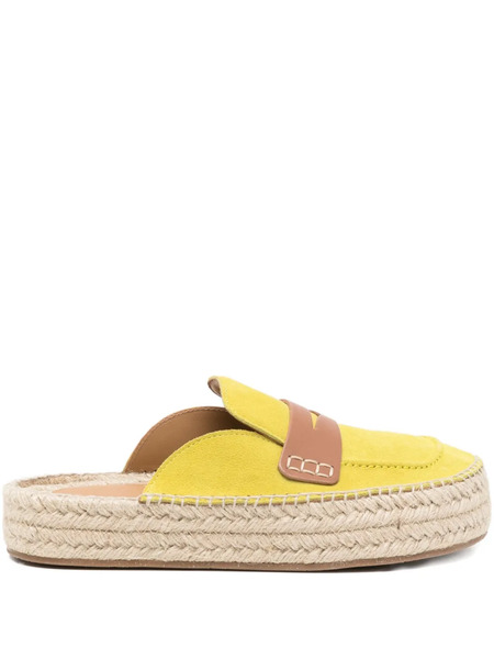  Jw Anderson Suede Flat Espadrilles - Yellow 