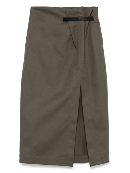  Jw Anderson Twill-weave Midi Skirt - Green 
