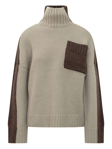  Jw Anderson Two-tone Panelled Sweater - Brown 