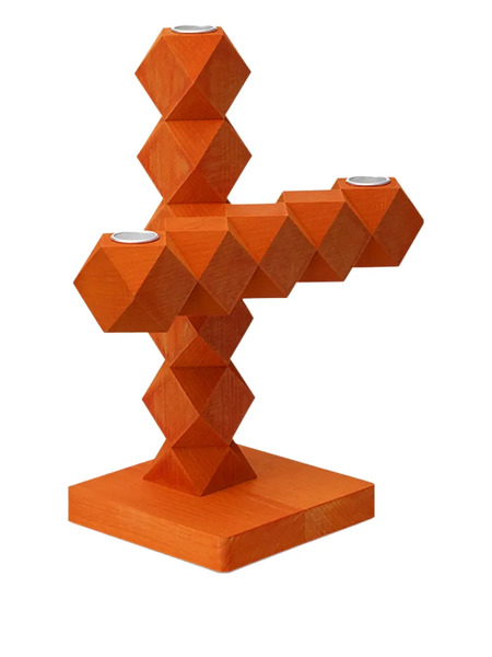  &k Amsterdam Clean Cut Candle Holder - Orange 