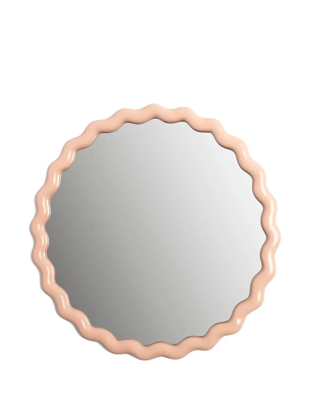  &k Amsterdam Zigzag Round Mirror (50cm) - Neutrals 