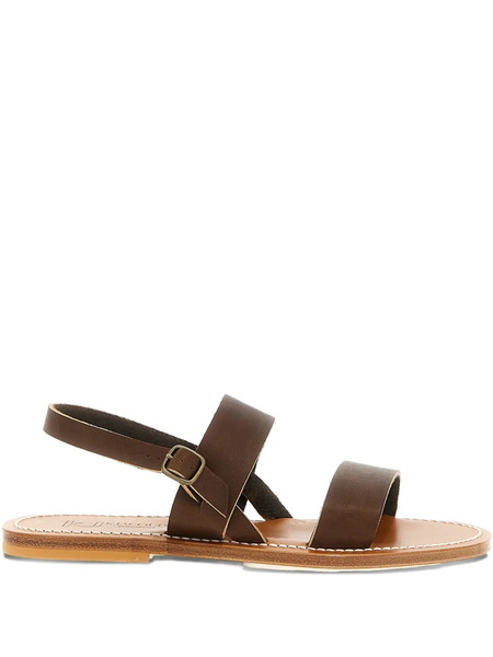  K. Jacques Barigoule Double-strap Leather Sandals - Brown 