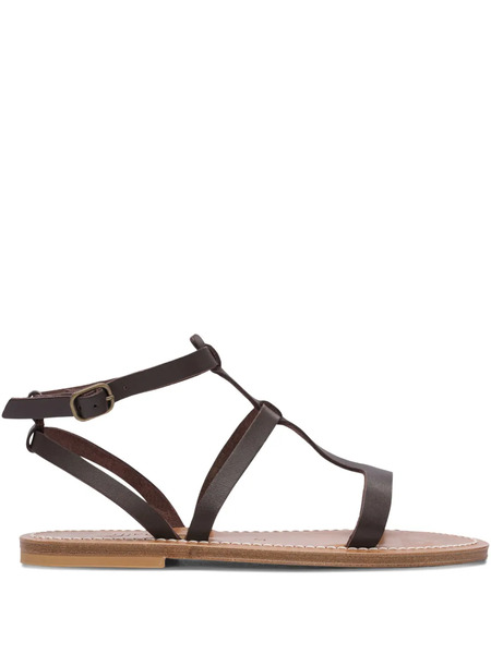  K. Jacques Buckle-fastening Leather Sandals - Brown 