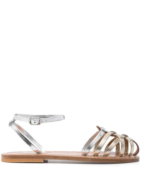  K. Jacques Cyrenia Round-toe Sandals - Silver 
