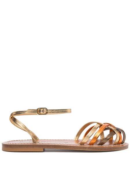  K. Jacques Demetria Round-toe Sandals - Gold 