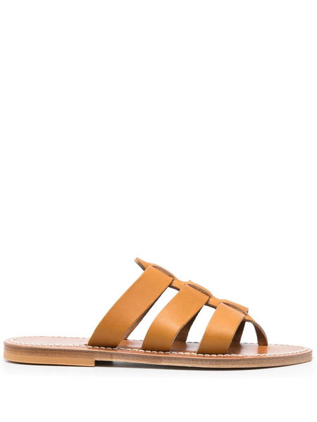  K. Jacques Dolan Flat Sandals - Brown 