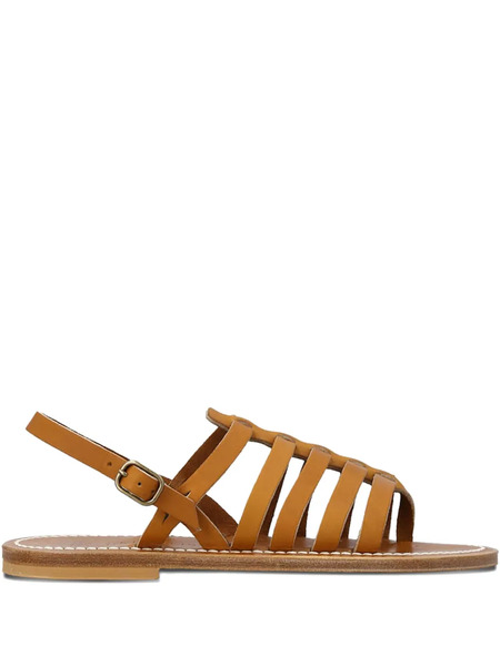  K. Jacques Homere Leather Ankle-strap Sandals - Brown 