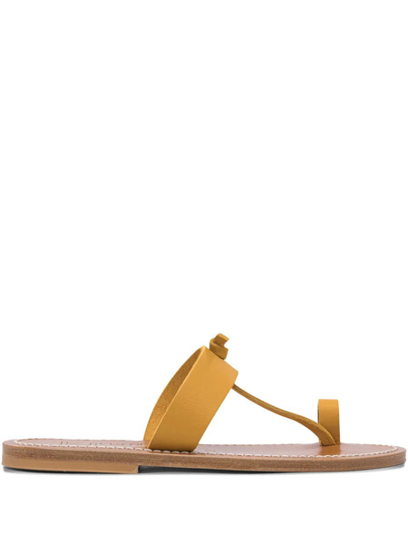  K. Jacques Knot-detail Thong-toe Sandals - Yellow 