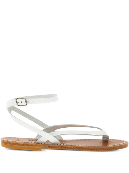 K. Jacques Smyrne Double-ankle-strap Leather Sandals - White 