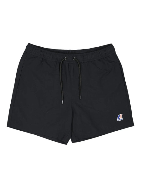  K-way Embroidered-logo Swim Shorts - Black 