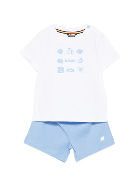  K-way Graphic-print Shorts Set - Blue 