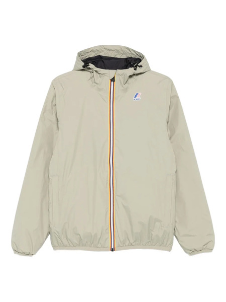  K-way Hooded Zip-front Jacket - Neutrals 