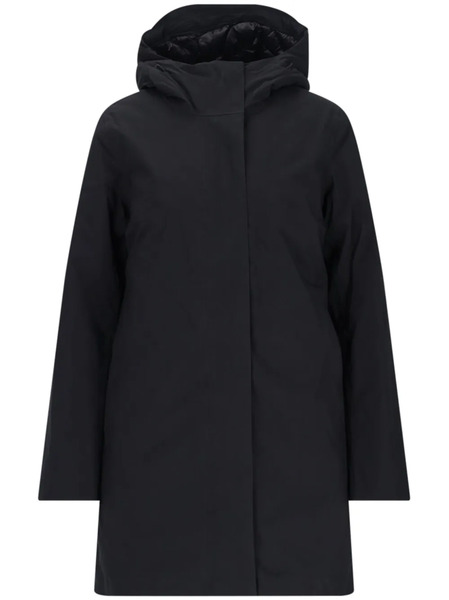  K-way Hooded Zipped Parka Coats - Black 