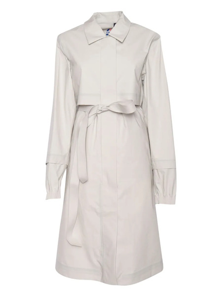  K-way Jesy Cotton-poplin Belted Trench Coat - Neutrals 