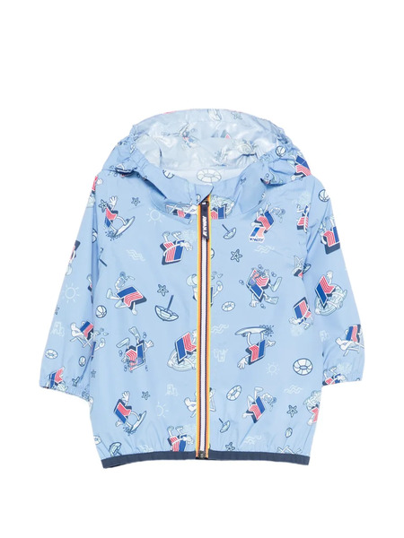  K Way Kids E. Le Vrai 4.0 Claudine Printed Jacket - Blue 