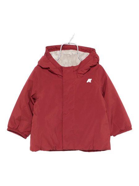  K Way Kids Hooded Logo-patch Jacket - Red 