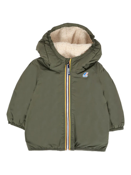  K Way Kids Hooded Padded Jacket - Green 