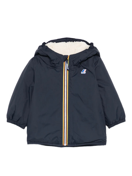  K Way Kids Hooded Striped Jacket - Blue 