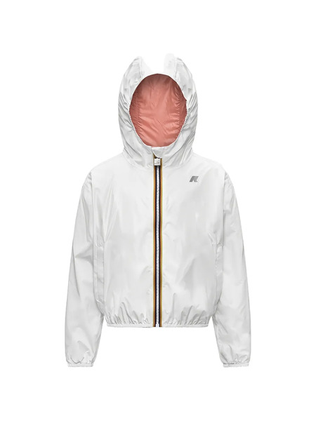  K Way Kids Hooded Zip-up Jacket - White 