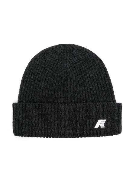  K Way Kids Logo-appliqué Beanie - Black 