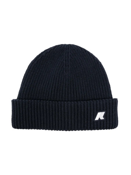  K Way Kids Logo-appliqué Beanie - Blue 