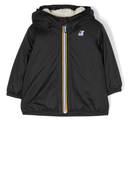  K Way Kids Logo-patch Hooded Jacket - Black 