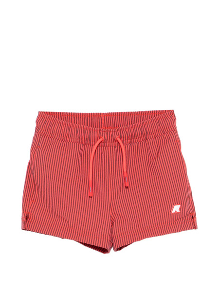  K Way Kids Striped Swim Shorts - Red 