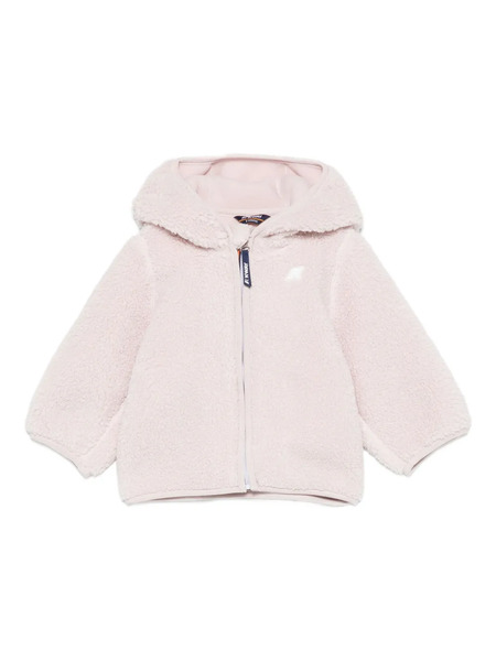  K Way Kids Teddy-effect Hooded Faux-fur Coat - Pink 