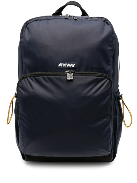  K-way Logo-patch Drawstring Backpack - Blue 