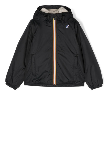  K-way Logo-patch Hooded Jacket - Black 
