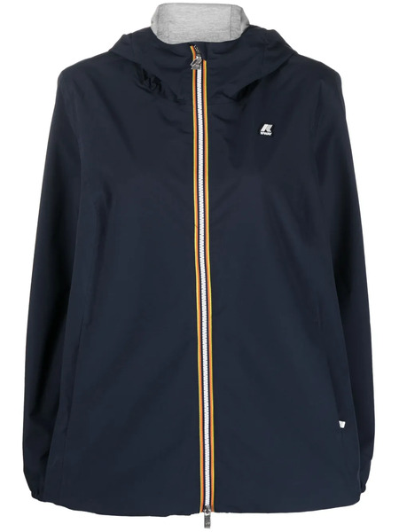  K-way R&d Marguerite Hooded Windbreaker Jacket - Blue 