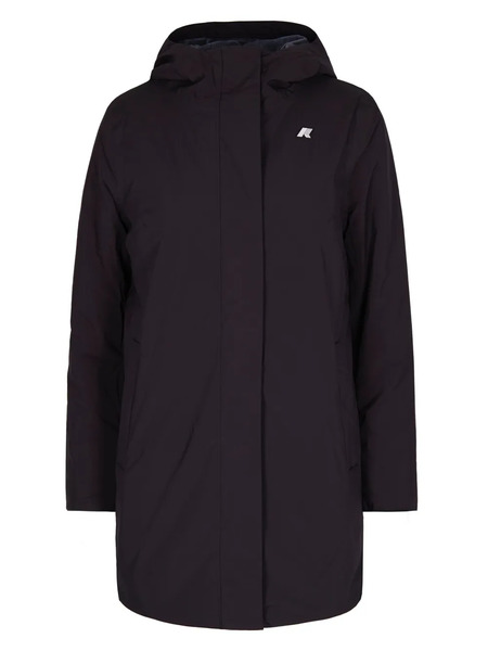  K-way Sophie Hooded Logo-patch Jacket - Black 
