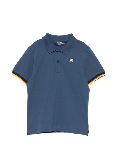 K-way Vincent Striped-trim Polo Shirt - Blue 