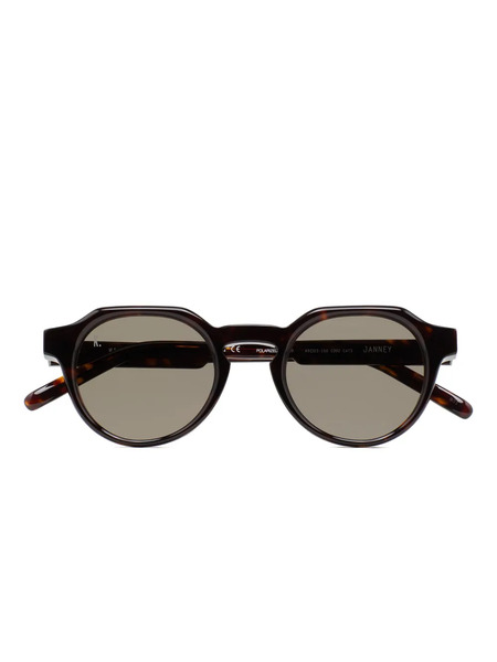  Kaleos Janney Tortoiseshell Round Sunglasses - Brown 