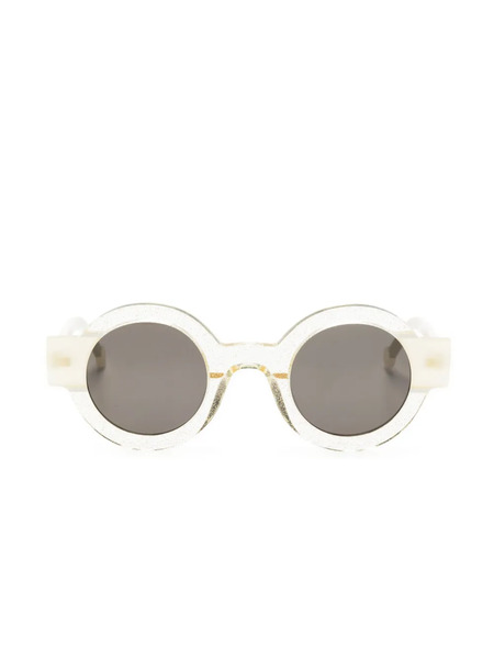  Kaleos Philip Glitter-detailed Round-frame Glasses - Yellow 