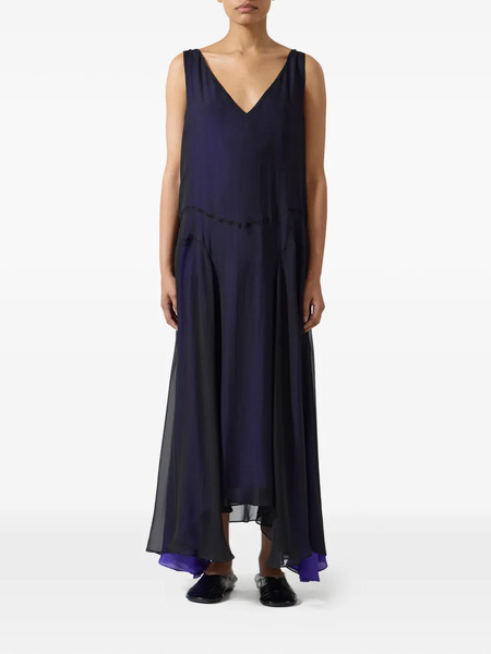  Kallmeyer V-neck Maxi Dress - Blue 