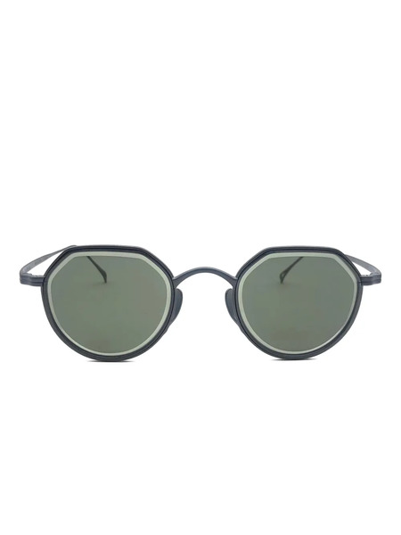 Kame Mannen Kmn 1231 Geometric-shape Sunglasses - Black 
