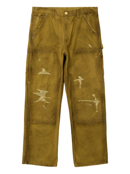  Kamiya Distressed Cotton Trousers - Yellow 